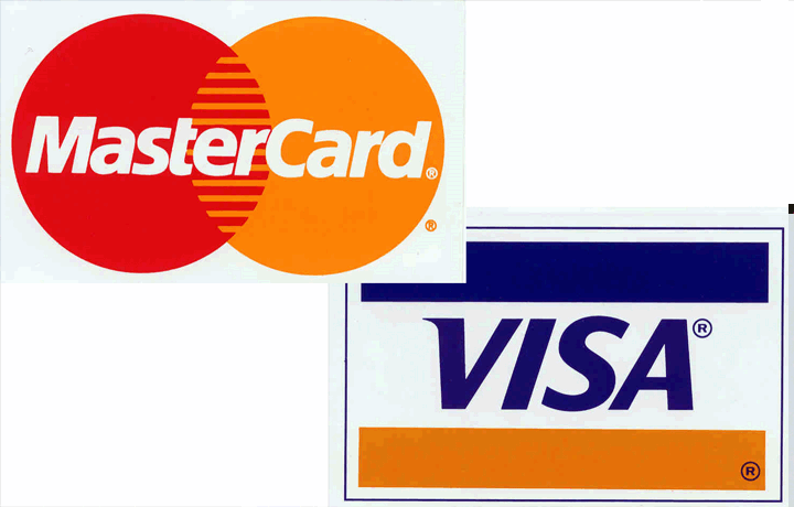 roofing leaks Mastercard/Visa logo. We accept credit cards, paypal, cash or check.